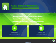 Tablet Screenshot of glassblockprofessionals.com
